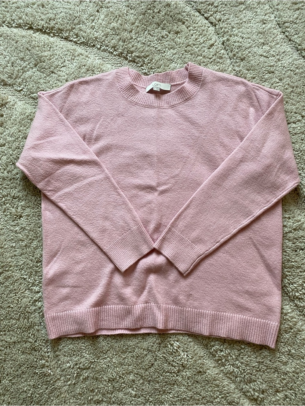 Loft Pale Pink Crewneck Sweater